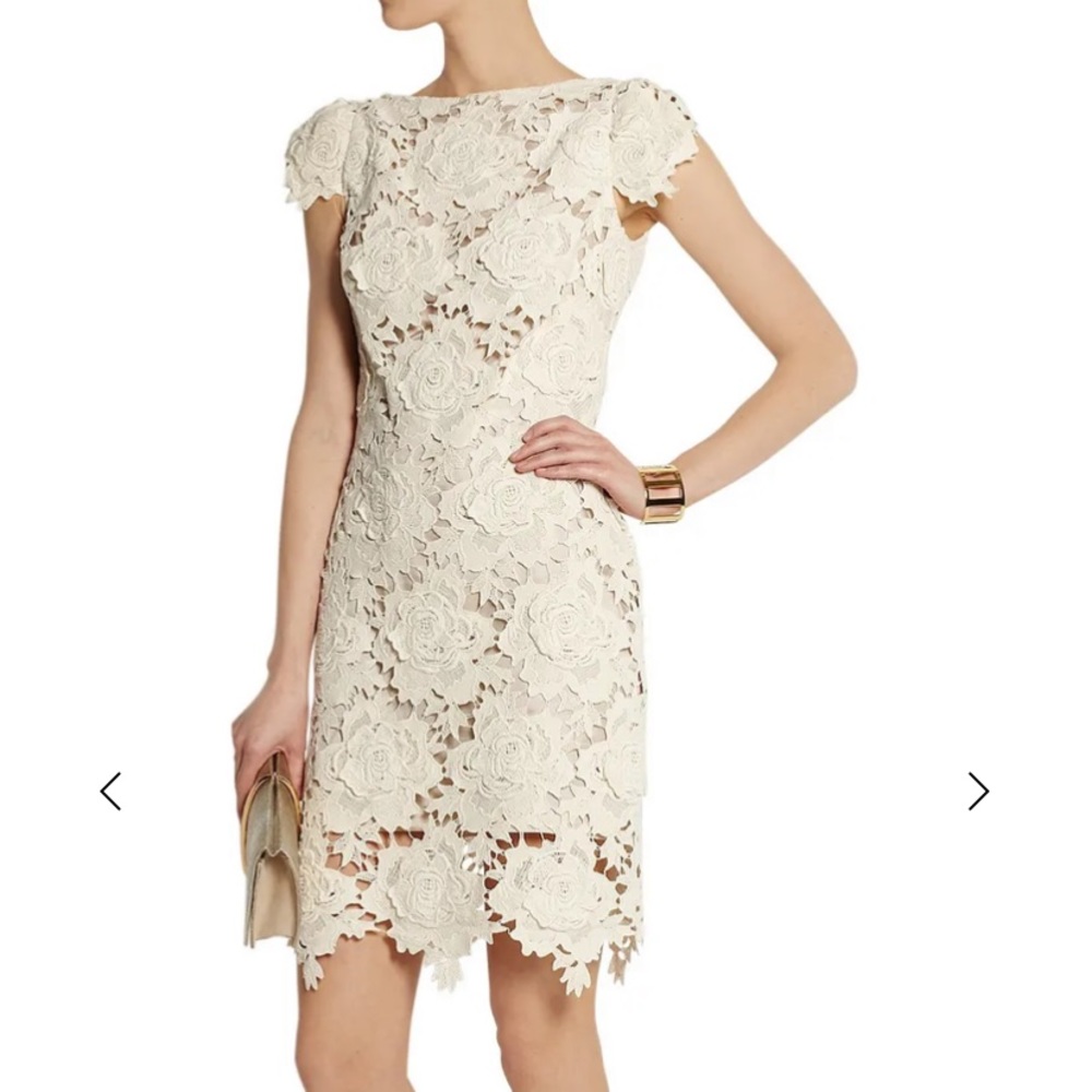 Lover Star crocheted cotton-lace mini dress